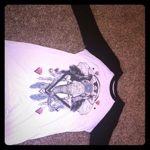 Black and white graphic long sleeve